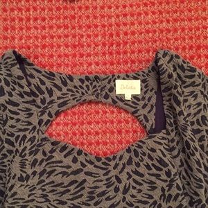 😁Anthropology/Deletta dress navy and grayish blue